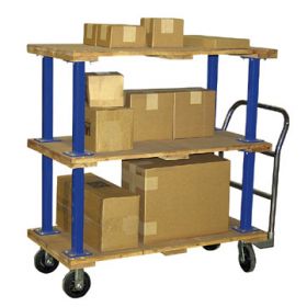 The wood platform cart is lightweight material handling equipment.